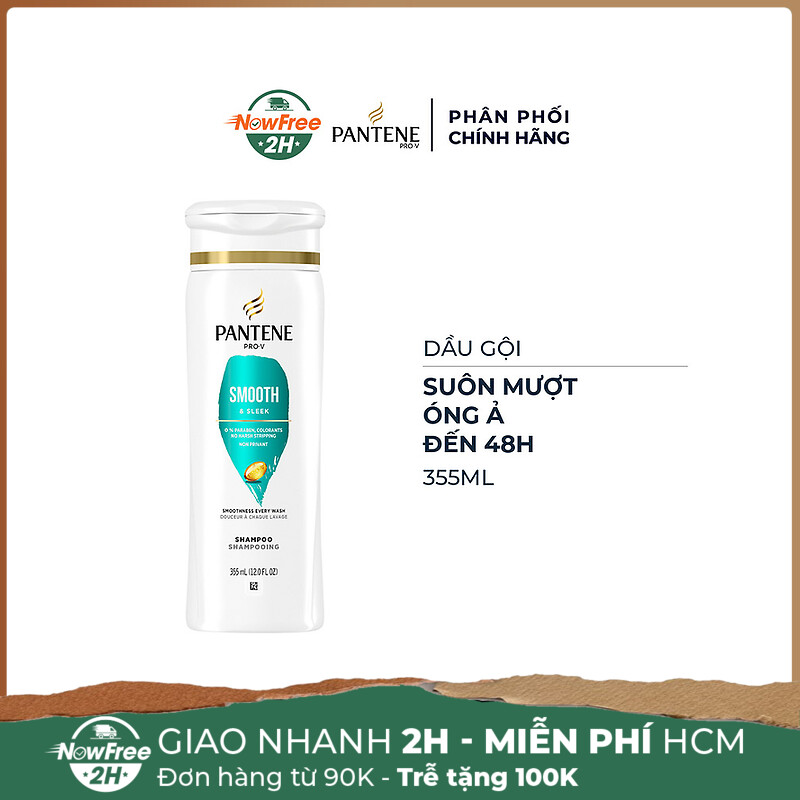 Dầu Gội Pantene Suôn Mượt, Óng Ả 355ml
