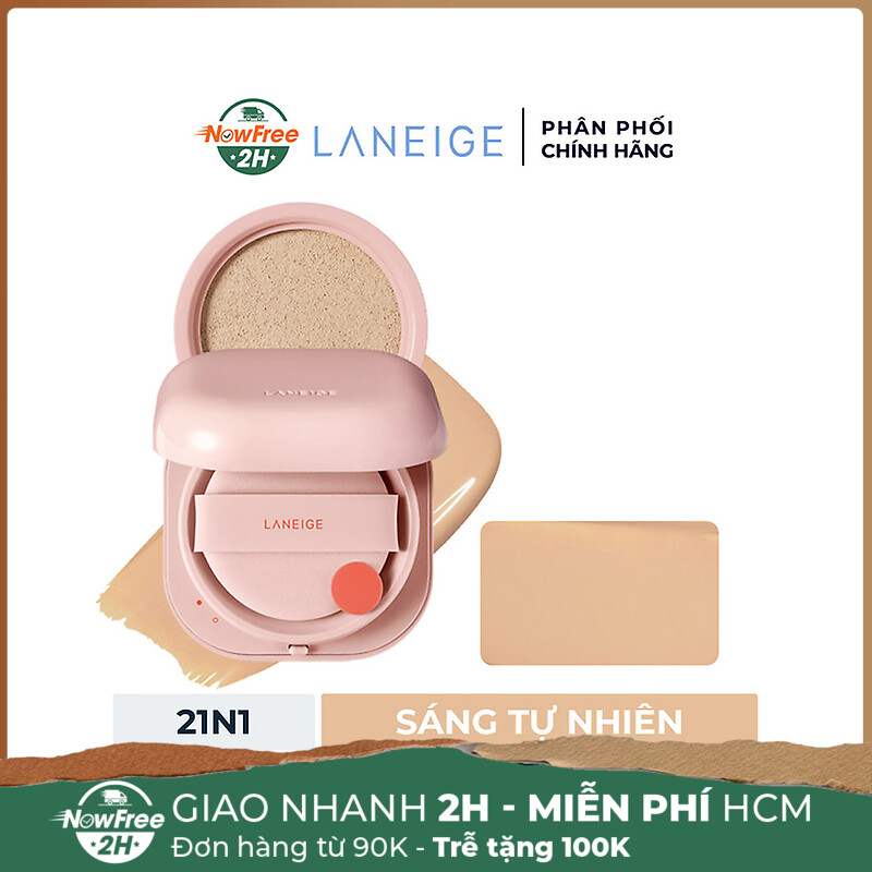 Phấn Nước Laneige Cho Lớp Nền Căng Bóng 50H #21N1 15gx2 (Mới)