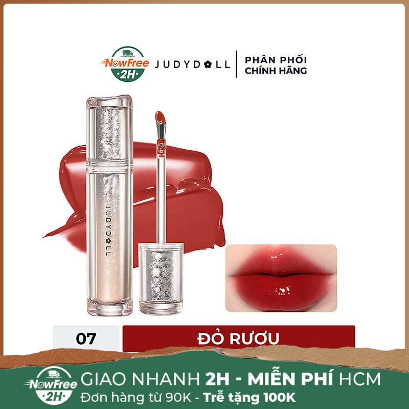 Son Tint Judydoll Căng Bóng Mát Lạnh - 07 Đỏ Rượu 2.4g