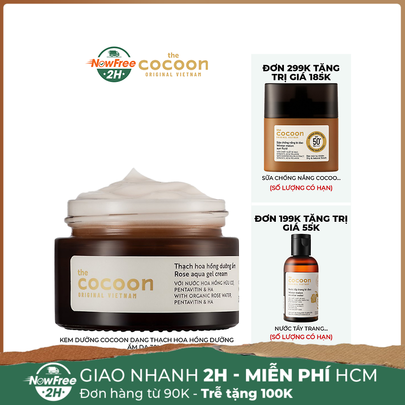 Kem Dưỡng Cocoon Dạng Thạch Hoa Hồng Dưỡng Ẩm Da 30ml