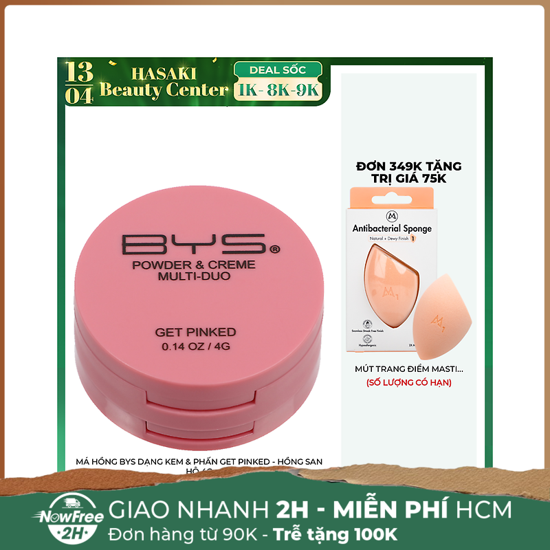Má Hồng BYS Dạng Kem & Phấn Get Pinked - Hồng San Hô 4g