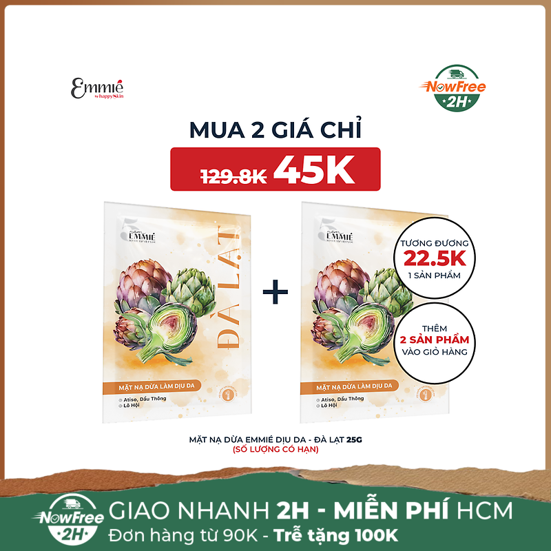 Mặt Nạ Dừa Emmié Dịu Da - Đà Lạt 25g