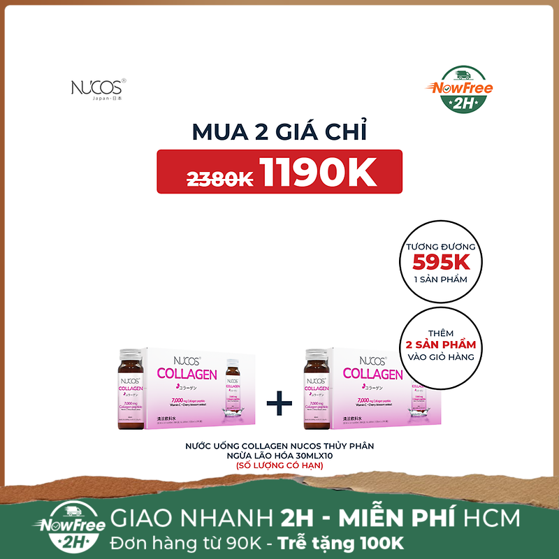 Nước Uống Collagen Nucos Thủy Phân Ngừa Lão Hóa 30mlx10